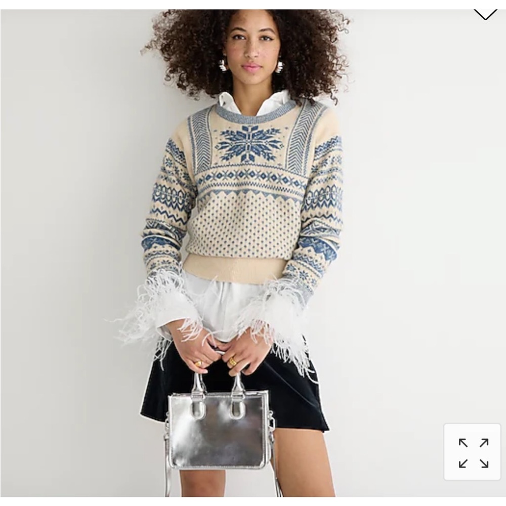 NWT Fair Isle Snowflake Crewneck in Supersoft Yarn size S